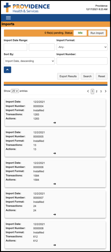 Import Transactions