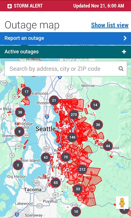 PSE Outage Map